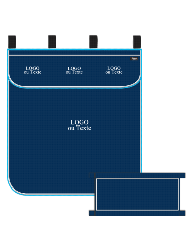 Customizable pack box curtain + stall guard